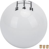 Pommeau de levier de vitesse M12x1,25 à 5 vitesses, résistant à l'usure, avec 3 adaptateurs, accessoire automobile universel (blanc)