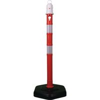 Palo di segnalazione polipropilene rosso/bianco Ø 63 mm -