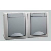 viko 90591088-DE Enchufe doble Gris Pacífico estanco