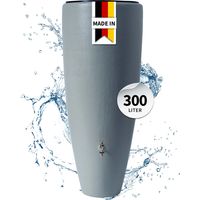 GARANTIA 2in1 Regentonne 300 Liter zinkgrau inkl. Pflanzschale