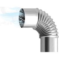 Ofenrohrbogen 90° - Ø 60 mm - Stahl - Ofenrohrbogen Regenstopfen