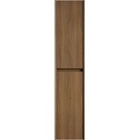 Wall-Mounted Bathroom Cabinet, 140 cm tall. Features a single interior shelf. Ideal for small spaces. Suitable for installation in the bathroom, living room, or laundry room. Finished in an Espresso c