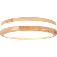 Modern Wooden LED Ceiling Light, Round, 30 cm Diameter, Cold White 6000K, Energy-Efficient