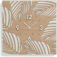 Orologio quadrato 30X30 cm da parete TROPICAL legno laminato TTE
