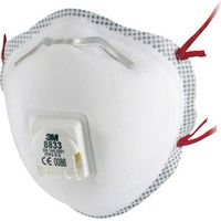 3M 8833 Feinstaubmaske mit Ventil FFP3 10 St. EN 149:2001 DIN 149:2001