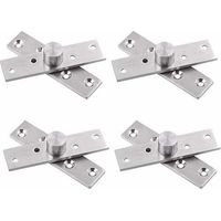 BUNTHAUS PA bisagras pivotantes de puerta giratorias ocultas de 360 grados, bisagras pivotantes para puerta de acero inoxidable engrosadas, bisagras superiores e inferiores de madera para gabinetes, v