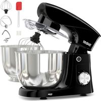 Robot Pâtissier 1500W, 4,5L + 5L Deux Bols en Acier Inoxydable