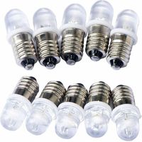 Ersandy 10 pezzi E10 12V Spot LED Lampadine Bianco Caldo