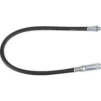 Tuyau métallique flexible HP caoutchouc 1200 bars avec 4 becs a mâchoire hydraulique R 1/8", 500 mm de long