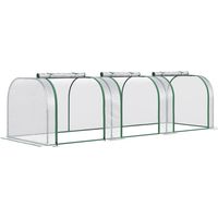 Serre de jardin en aluminium - Châssis froid avec porte - Pour culture et protection des plantes - 295 x 100 x 80 cm - Transparent