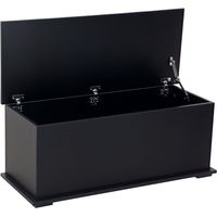 Arcón de Almacenamiento con Tapa Carga Máx. 120 kg para Dormitorio Salón 100x40x40 cm Negro