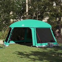 Tente piscine toit amovible parois maille-Abri de piscine vert d'eau 618x532 cm