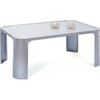 Table basse 110x70x45 cm en métal argenté