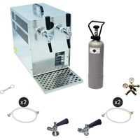 Komplett Set - Zapfanlage, Bierzapfanlage - Bierkoffer, 2-ltg. 60 Liter/h, Zapfkopf 2: Kombi Zapfkopf: NC Adapter