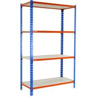 Estantería SIMONRACK Maderclick 4/500 1500 azul/naranja/madera