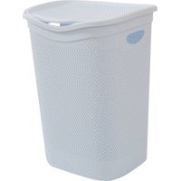 Cesto Portabiancheria da Bagno intreccio Blu Avio belli e forti 55 Litri