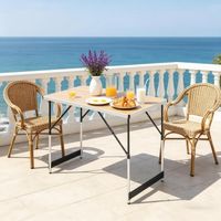Outdoor-Mahlzeittisch,Höhenverstellbarer Tisch,Klappbarer Campingtisch,Gartentisch mit stabiler Tischplatte für sicheres Abstellen
