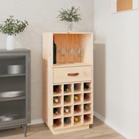 Armoire à vin Meuble de Rangement - Style Contemporain 45x34x100 cm Bois de pin massif BV454601 - BonneVie