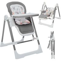 Chaise haute bébé 3in1 réglable – Transat et basculeur – Housse amovible et nettoyable – Conforme norme EN 14988:2017+A1:2020 – Baby Vivo