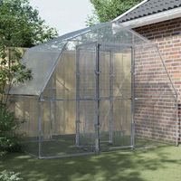 Vidaxl – Cage à oiseaux en acier galvanisé 285x195x230 cm – Porte argentée avec serrure – Design en maille pour ventilation