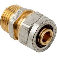 Entronque 1/2'' macho para Tubo multicapa de compresion 20 mm, sin necesidad de maquina prensadora, gris