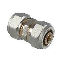RACCORD DROIT DOUBLE À COMPRESSION POUR MULTICOUCHE Dimensions : 26 x 26