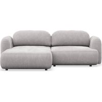 Selsey Tvoya – Canapé d'angle convertible, angle à gauche, chenille gris clair