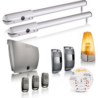 SOMFY - Motorisation de portail battant à vérin SGS Essential RTS - 3 télécommandes Keypop, feu orange et photocellules - 1241525