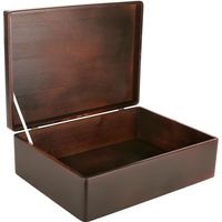 Aufbewahrungsbox Holz mit Deckel 40 x 30 x 14 cm – Braun