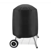 Housse pour Barbecues Charbon, Bâche Imperméable pour Barbecue Grill Exterieur, Housse Barbecue Rond 5877 cm, Noir (58 x 77 cm)