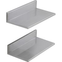 Mophorn 8,6" x 16" Edelstahlregal – Wandmontage mit Spritzschutz, 20 kg Tragkraft, strapazierfähig für Restaurant, Küche, Bar, Zuhause und Hotel