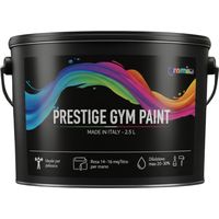 Pittura murale prestige gym paint nero premium per palestre formato 2.5 lt - confezione 1