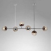 Copy Of Lampadario A Sospensione Argento Con 2 Sfere In Vetro Bianco Attacco G9 E27 33498