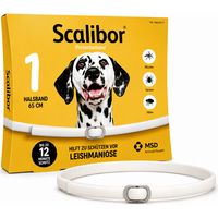 Floh- und Zeckenhalsband für Hunde 65 cm, 12 Monate Schutz, wasserfestes Antiparasitenhalsband, verstellbar für mittelgroße und große Hunde