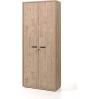 Büroschrank - Möbelstück mit 2 Türen und Regalen in Goldener Eiche Farbe Kollektion DEPÉ Meublorama