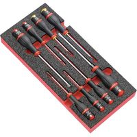 Foam tray - FACOM - PM.MODA1 - 8 protwist screwdrivers - Compatible with MODM.A1 - Black