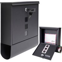 Grande boîte aux lettres pour lettres, journaux, prospectus, format A4, gris anthracite