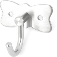 Badezimmer Haken Montageschrauben mit zum Aufhängen Metall Einzel-Haken S-Haken Silber Ton