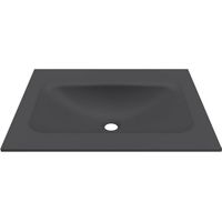 Lavabo da incasso per mobili 60.5 cm in keratek nero opaco KK-6005NEL kamalu