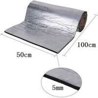 Tapis d’Isolation Acoustique pour Voitures, 10MM Mousse insonorisante insonorisation phonique, étanche Isolation Acoustique de Bruit et insonorisation 50x200cm--