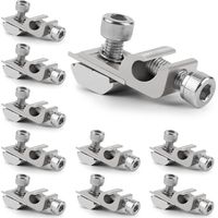 Pinces de Mise à Terre pour Panneau Solaire, 10 Pcs, Fixation Aluminium, Protection Contre la Foudre, Kit Photovoltaïque Complet