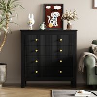 Buffet commode – Portes spéciales, poignées dorées, polyvalent