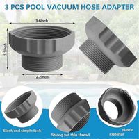 Lot de 3 adaptateurs de tuyau 11239 pour pièces détachées, adaptateur de tuyau d'aspirateur de piscine, adaptateur de tuyau d'écumoire de piscine pour pièces détachées de piscine, gris anthracite SZRH