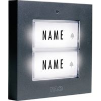 m-e modern-electronics KTB-2 A Pulsantiera per campanello con targhetta 2 vie Antracite 12 V/1 A