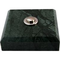 Sonnette Leiria filaire marbre vert bouton chrome