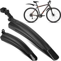 2 Stuks Fietspatborden Universele Fiets Spatbord Set Verstelbare Voor En Achter Compatibele Fiets Spatborden MTB Mudguard Geschikt Voor 20,22,24,26,27 inch Bike Mountainbike Wielen