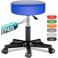 Casaria – Tabouret de bureau réglable en hauteur pivotable 360° – Rembourrage épais similicuir – Supporte jusqu'à 150 kg – Pour ateliers et bureaux