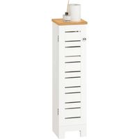 Sobuy – Porte papier toilette vertical étroit – Meuble de rangement salle de bain 20x18x75 cm – Résistant à l'humidité – BZR85W