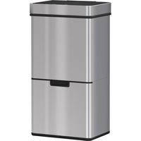 Caisse à provisions 72L 3 compartiments ouverture automatique capteurs infrarouges acier ABS 42x30x81 cm