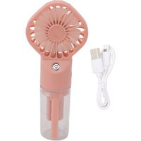 Ventilateur brumisateur portable, rechargeable par USB, brumisateur d'eau à 4 vitesses, rose.